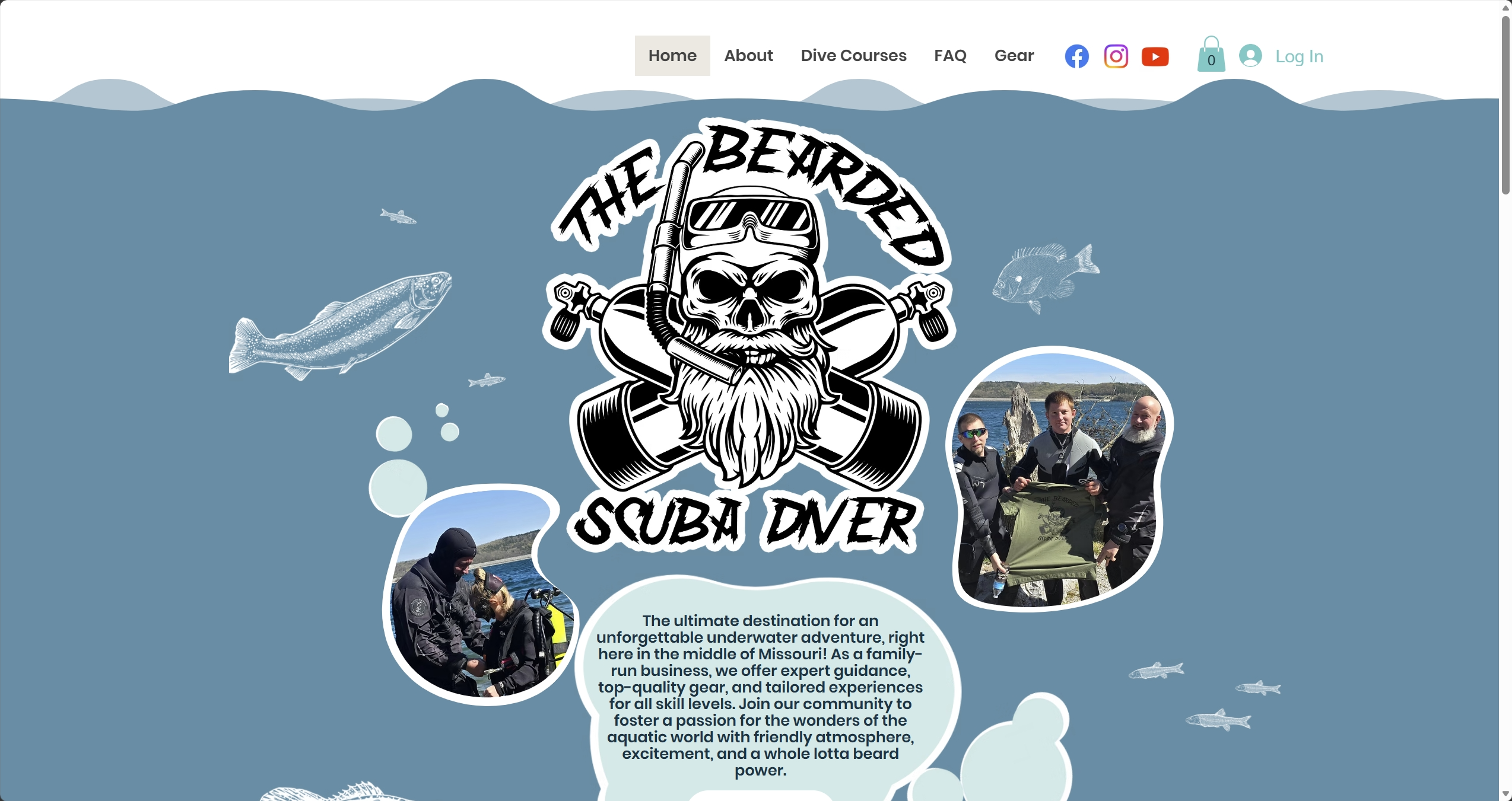 The Bearded Scuba Diver Wix website
