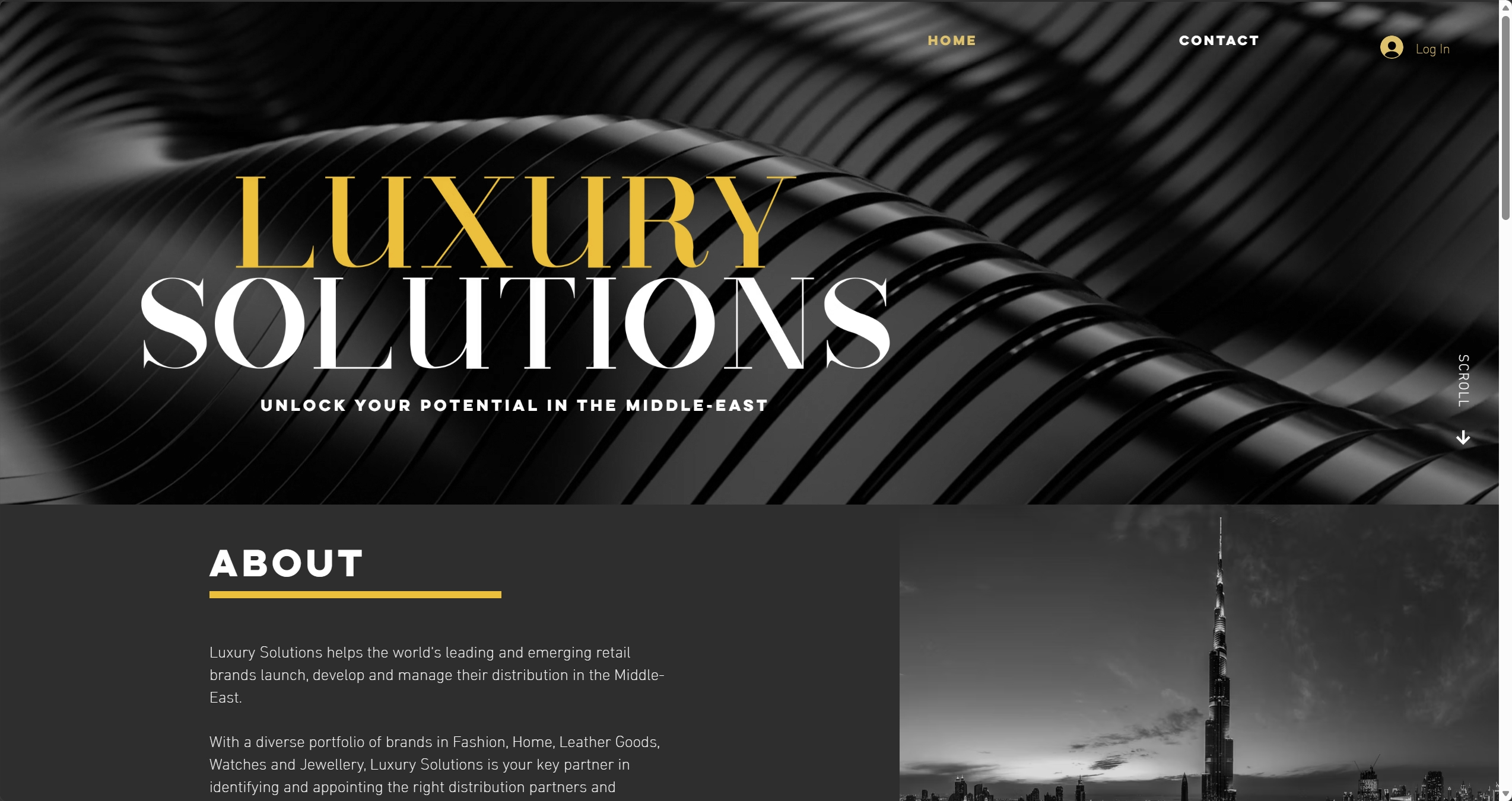Luxury Solutions UAE Wix website