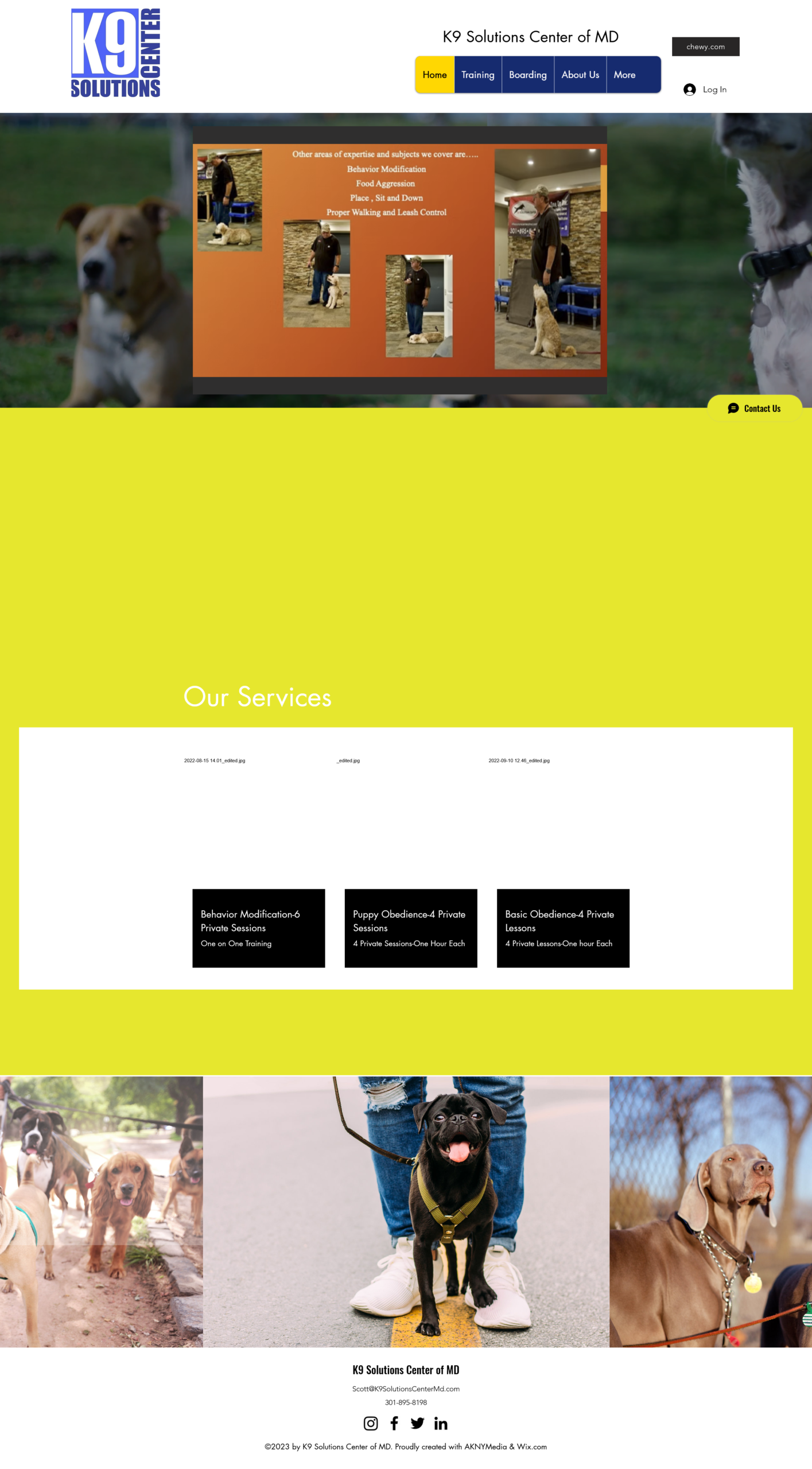 K9 Solutions Center website designed by Virexa Group