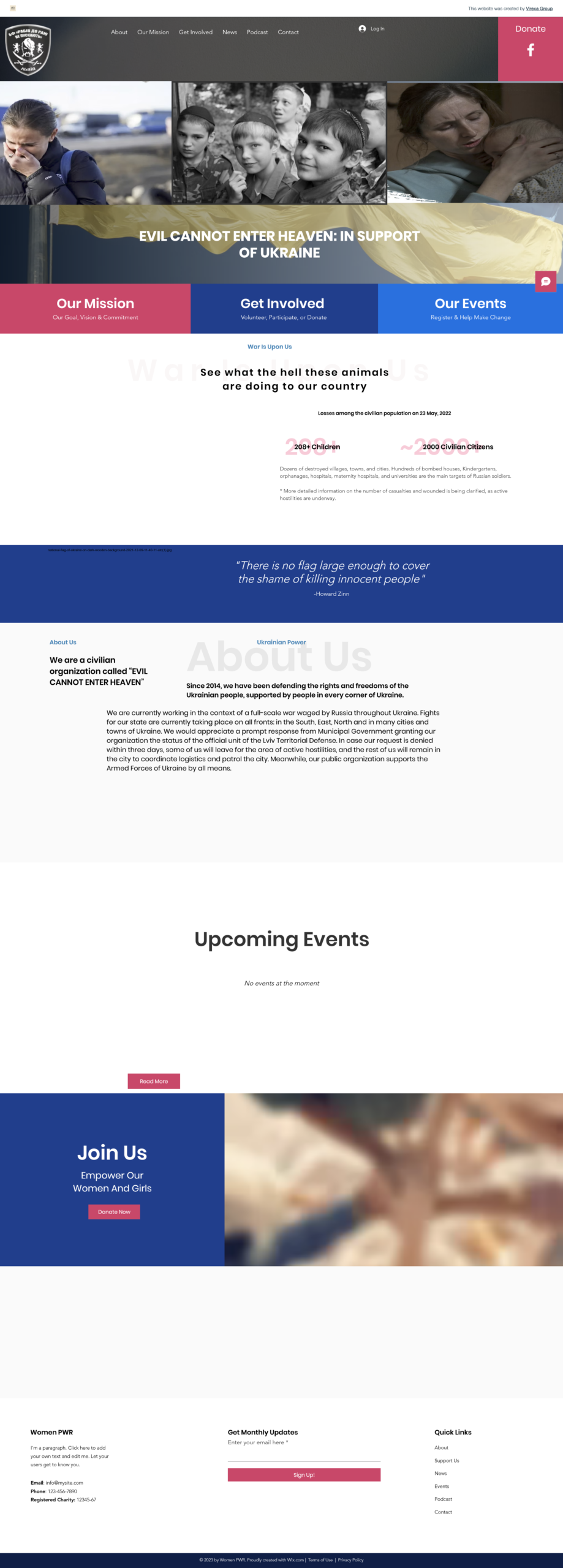ECEH website designed by Virexa Group