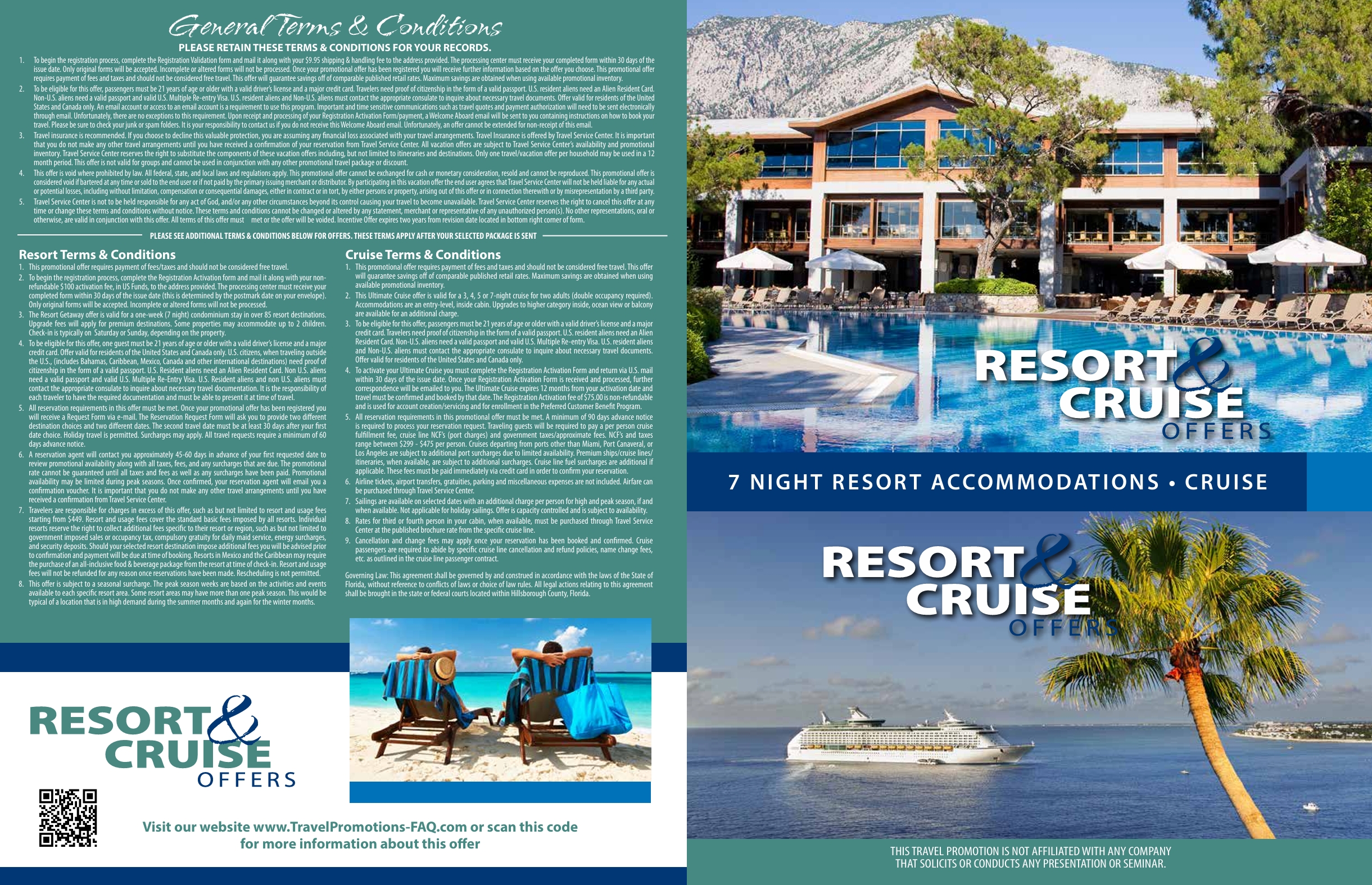 Sunrise Premiums promotional travel offer